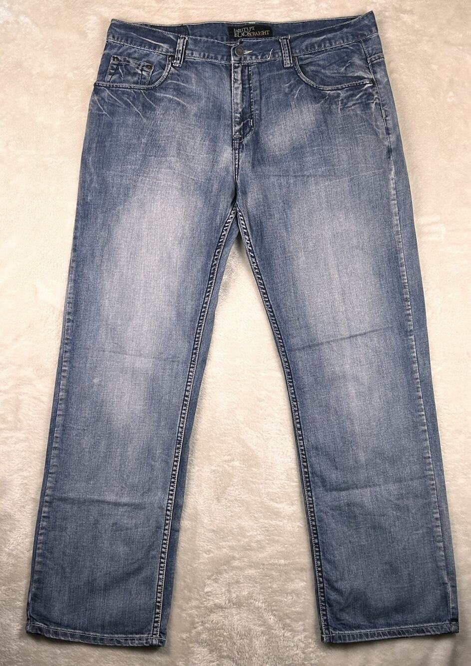 Baileys Pt. Black Jeans Men's Size 38W 32L Straight Blue Denim 100% Cotton